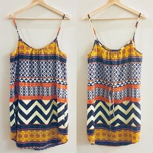 Sanctuary Draw String Waist Patterned Dress| L